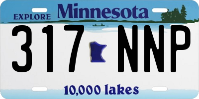 MN license plate 317NNP
