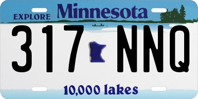 MN license plate 317NNQ