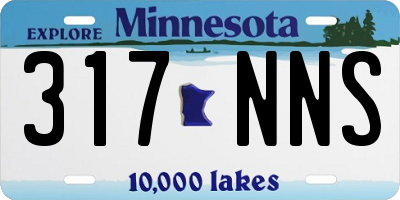 MN license plate 317NNS