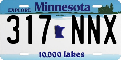 MN license plate 317NNX