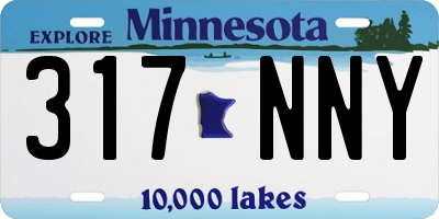 MN license plate 317NNY