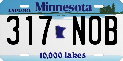 MN license plate 317NOB