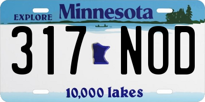 MN license plate 317NOD