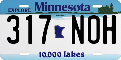 MN license plate 317NOH