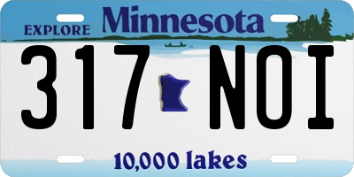MN license plate 317NOI