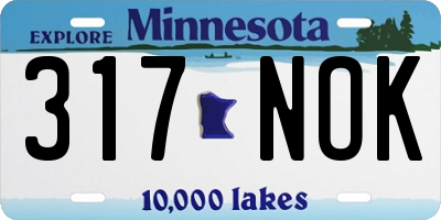 MN license plate 317NOK