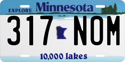 MN license plate 317NOM