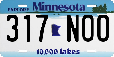 MN license plate 317NOO