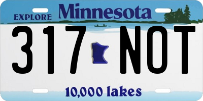 MN license plate 317NOT