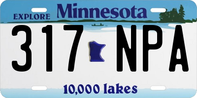 MN license plate 317NPA
