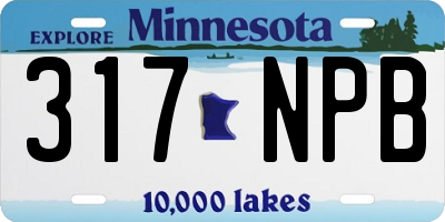 MN license plate 317NPB