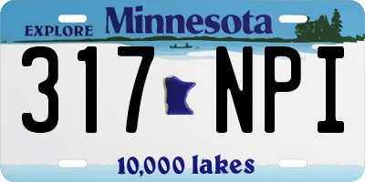MN license plate 317NPI