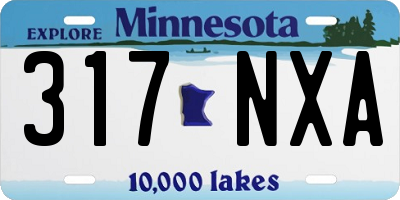 MN license plate 317NXA