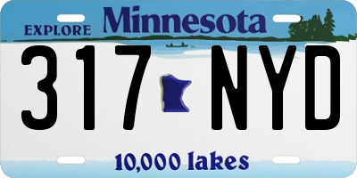 MN license plate 317NYD