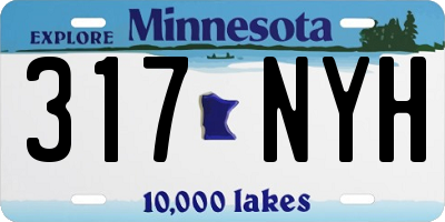 MN license plate 317NYH