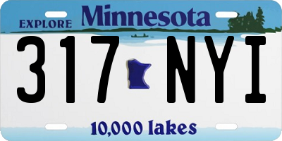 MN license plate 317NYI