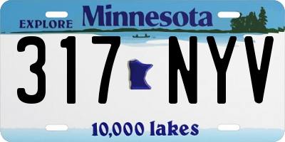 MN license plate 317NYV
