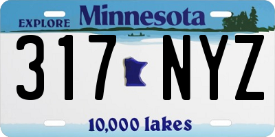MN license plate 317NYZ