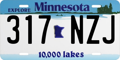 MN license plate 317NZJ