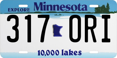 MN license plate 317ORI