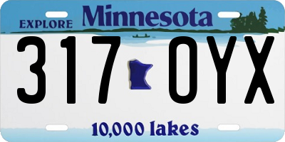 MN license plate 317OYX
