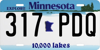 MN license plate 317PDQ