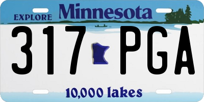MN license plate 317PGA