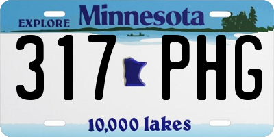 MN license plate 317PHG