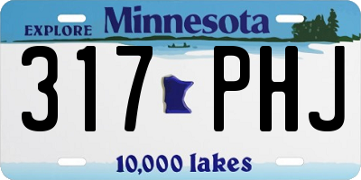 MN license plate 317PHJ