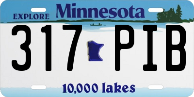 MN license plate 317PIB