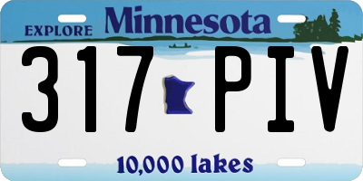 MN license plate 317PIV