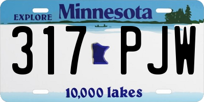MN license plate 317PJW