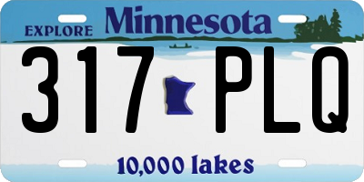 MN license plate 317PLQ