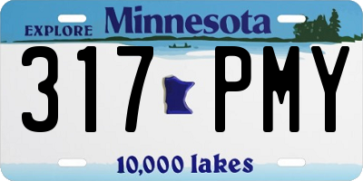 MN license plate 317PMY
