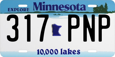 MN license plate 317PNP