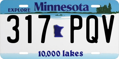 MN license plate 317PQV