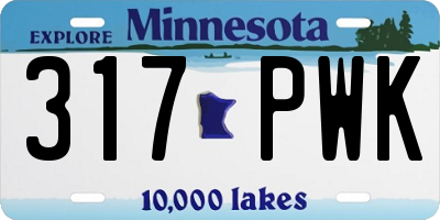 MN license plate 317PWK