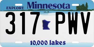 MN license plate 317PWV