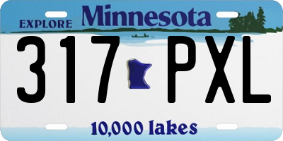 MN license plate 317PXL