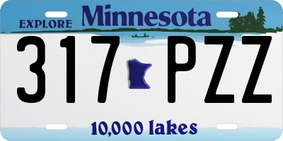 MN license plate 317PZZ