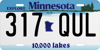 MN license plate 317QUL