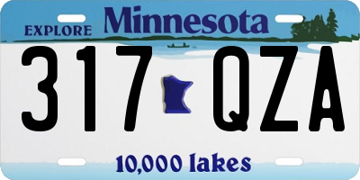 MN license plate 317QZA