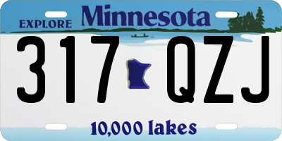 MN license plate 317QZJ