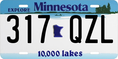 MN license plate 317QZL