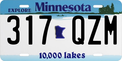MN license plate 317QZM