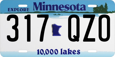 MN license plate 317QZO