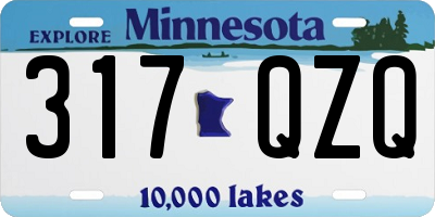 MN license plate 317QZQ