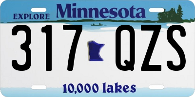 MN license plate 317QZS