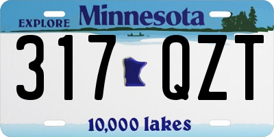 MN license plate 317QZT