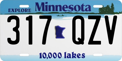 MN license plate 317QZV